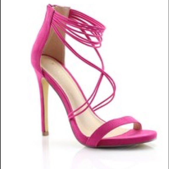 KAYLEEN By Los Angeles Shoes - Phoebe Fuchsia Heels